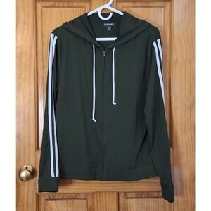 Feathers Jacket Women's 1X Lightweight Hoodie Full Zip Athleisure Activewear